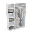 Ver imagem 4 de MÓDULO CLOSET A2,20 CAB. MALEIRO E NICHOS M300.B (LOJA E CLOSET) MUNDI MOVEIS