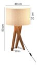 Ver imagem 3 de Abajur Luminária de Mesa Sala Quarto com Cúpula Paris - Palha