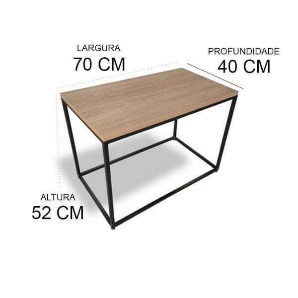 MESA LATERAL CUBO - RETANGULAR - CARVALHO - 5