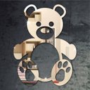 Ver imagem 3 de Espelho Ursinho em Acrílico Decorativo G