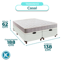 Ver imagem 3 de Cama Box Bau Blindado Casal + Colchão D23 D23 Inducol