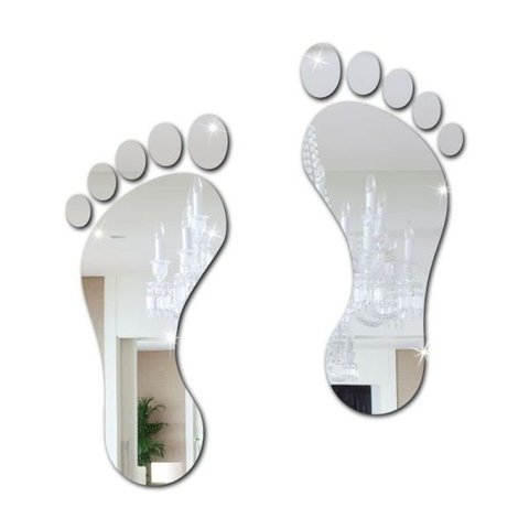 Espelho em Acrílico Formato Pé Podologia Podólogo G