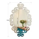 Ver imagem 3 de Espelho Arabesco Oval em Acrílico Decorativo com Gravação M