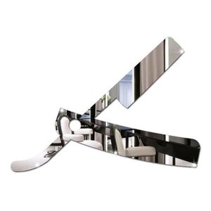 Espelho Decorativo Navallha em Acrílico Barbearia