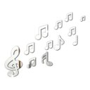 Ver imagem 1 de Kit com 12 Acrílico Espelhado Musica Cifras Notas Musicais