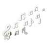 Kit com 12 Acrílico Espelhado Musica Cifras Notas Musicais - 1