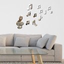 Ver imagem 2 de Kit com 12 Acrílico Espelhado Musica Cifras Notas Musicais