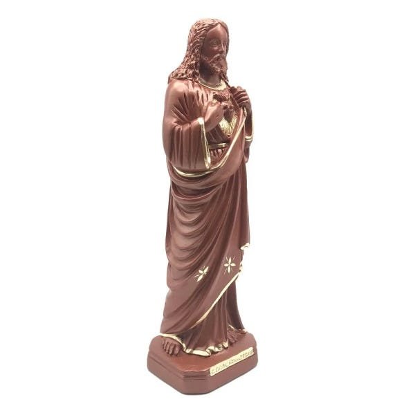 Imagem do Sagrado Coração de Jesus Bronze 30 cm - 2
