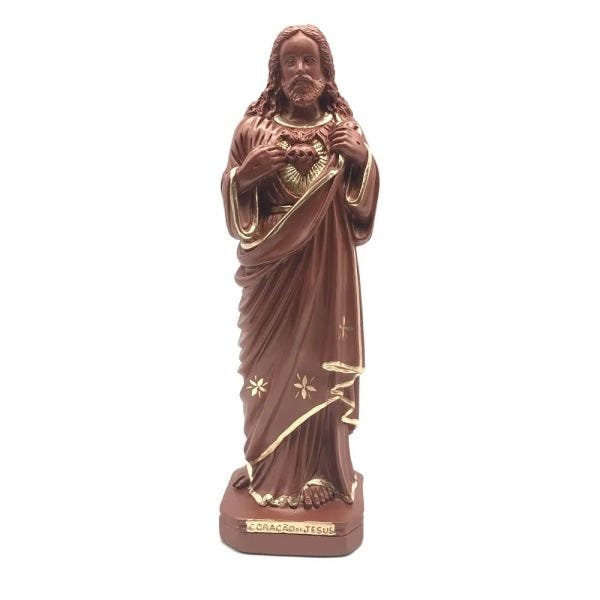 Imagem do Sagrado Coração de Jesus Bronze 30 cm - 1