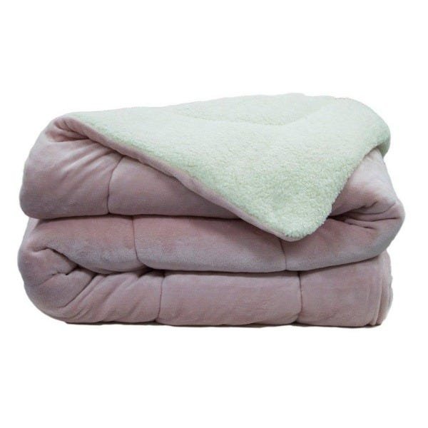 Coberdrom Flannel Sherpa Queen 245x220 Rose Naturalle Sultan