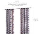 Ver imagem 3 de Cortina para Sala Estampada Com Ilhos 2,20 x 2,40 m Cuiaba Sultan