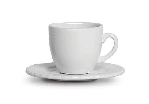 Jogo C/6 Xícaras de Chá em Cerâmica Branca Nobre - Scalla - 1