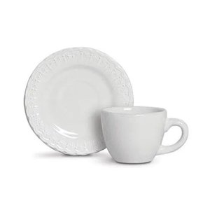 Jogo C/6 Xícaras de Cafezinho Nobre Branco - Scalla
