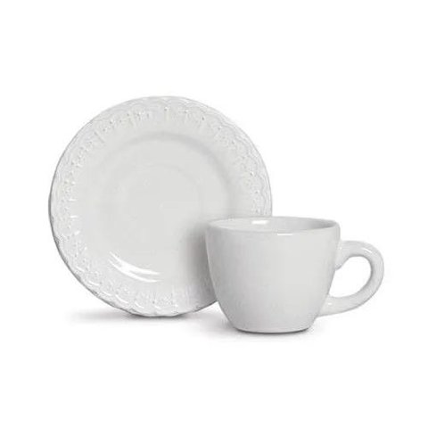 Jogo C/6 Xícaras de Cafezinho Nobre Branco - Scalla