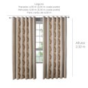 Ver imagem 3 de Cortina para Sala Estampada Com Ilhos 4,00 x 2,50 m Curitiba Sultan