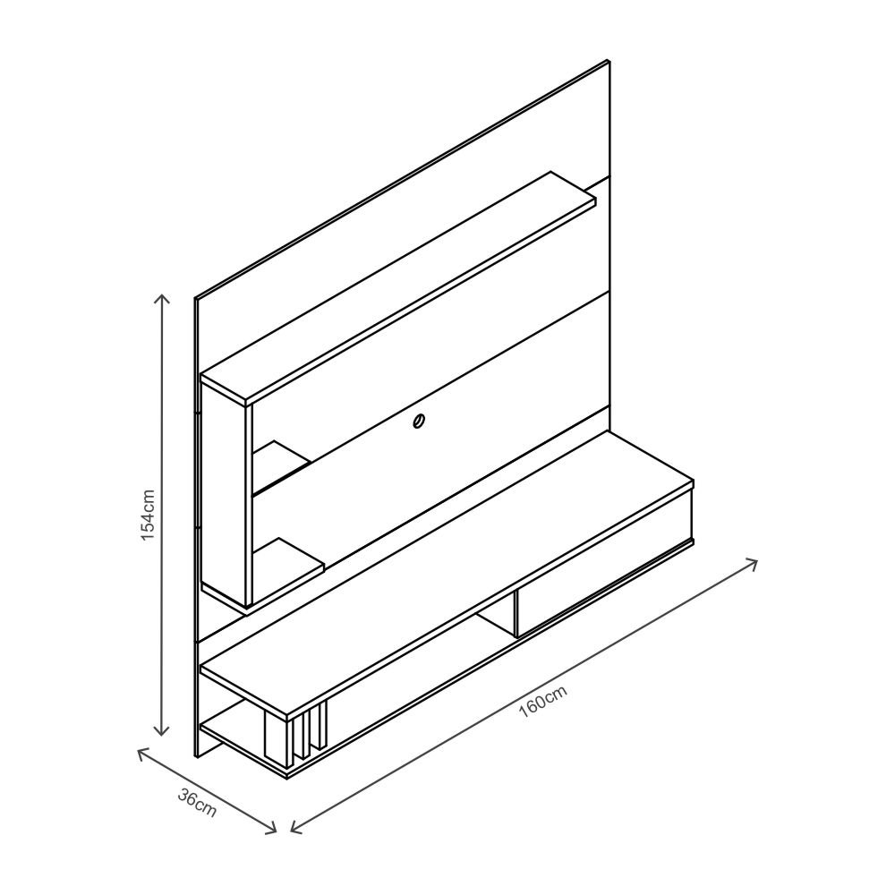 Painel Suspenso para TVs Até 55 Polegadas Germai Allune - 3