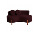 Ver imagem 1 de Sofá Decorativo Curvo Orgânico Living Suede Bordo - Montanaris Decor