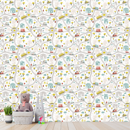 Papel de Parede Adesivo Cidade Pistas Carros e Onibus 3m - 3