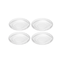 Ver imagem 1 de Cj 4 Pratos Rasos P/sobremesa Cristal Pearl Bolinha Transparente 20cm Wolff