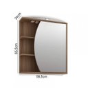 Ver imagem 2 de Espelheira para Banheiro com Led 1 Porta 3 Prateleiras Duna Móveis Bosi