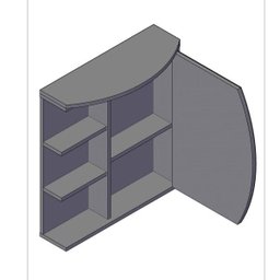 Espelheira para Banheiro com Led 1 Porta 3 Prateleiras Duna Móveis Bosi - 3