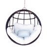 Balanço Suspenso Ninho Confort - Aluminio Fibra Sintética Junco Resistente Decoração - 2
