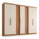 Ver imagem 2 de Guarda-Roupa Casal 7 Portas 8 Gavetas Freijó/Areia Off White 233 x 270cm Yescasa Absolut New