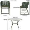 Ver imagem 2 de Mesa com 4 Cadeiras e Noronha Estofado 13 Trama Original Verde