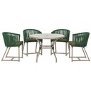 Ver imagem 1 de Mesa com 4 Cadeiras e Noronha Estofado 13 Trama Original Verde