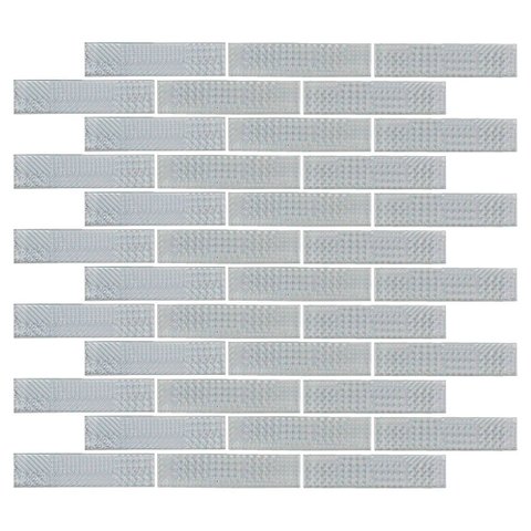 Mosaico de Vidro Touch Glass White 9,5x2 Placa 30x30cm - 1313125001