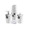 Kit Higiene Banheiro 4 Peças Porta Escova Sabonete Líquido Porta Algodão E Saboneteira Premium - 1