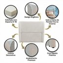 Ver imagem 3 de Cabeceira para Cama Box Casal Padrão Liah 140cm Bouclê Branco - Abmaza