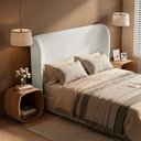 Ver imagem 6 de Cabeceira para Cama Box Casal Padrão Liah 140cm Bouclê Branco - Abmaza