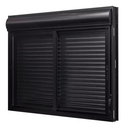 Ver imagem 2 de Janela com 2 Folhas de Correr e Persiana Integrada 1,00x1,00 Aluminio Preto