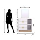 Ver imagem 3 de Saparteira Cômoda 4 Gavetas Espelho Filipinas Branco Camarim