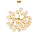 Ver imagem 1 de Lustre Pendente Dourado 70cm 36 Cúpulas Soquete G9 Bivolt