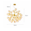 Ver imagem 6 de Lustre Pendente Dourado 70cm 36 Cúpulas Soquete G9 Bivolt