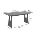 Ver imagem 2 de Mesa p/ Cozinha Mila Premium Madeira Maciça c/ Tampo Madeirado c/ Vidro 160x90cm Carvalho/Off White
