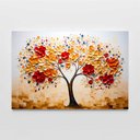 Ver imagem 3 de Quadro Decor Folhas 3d Dourado Branco Sala Quarto Casa Escritório