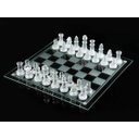 Ver imagem 2 de Jogo de Xadrez Tabuleiro Vidro Transparente 25x25 cm