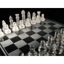 Ver imagem 4 de Jogo de Xadrez Tabuleiro Vidro Transparente 25x25 cm