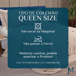 Colcha Queen Size Brianna 200 Fios Bordado Super Luxuoso Botao:caqui - 7