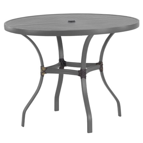 Mesa com Tampo Ripado de 120 Cm em Alumínio Trama Original