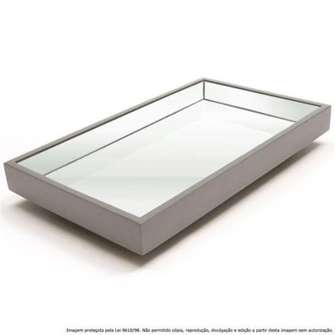 Bandeja Decorativa Espelhada em Laca Fendi