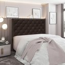 Ver imagem 2 de Cabeceira Cama Box Casal Queen Dora 160cm Estofada Suede Marrom Estrutura Mdf-mdp Loja Sheep