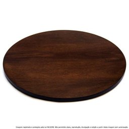 Prato Giratório Centro De Mesa Madeira Castanho 80cm - 2