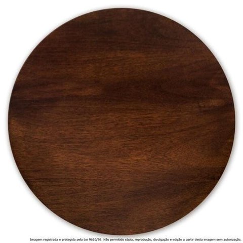 Prato Giratório Centro De Mesa Madeira Castanho 80cm
