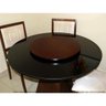 Prato Giratório Centro De Mesa Madeira Castanho 80cm - 3