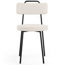 Ver imagem 6 de Kit 02 Cadeiras Decorativas Estofada Para Sala De Jantar Barcelona F01 Linho Bege - Lyam Decor