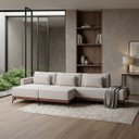 Ver imagem 3 de Sofá Modulado Moderno c/ Chass 3,30 m Tóqui:Prata/Linho